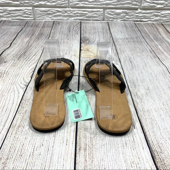 The Spring Shop Black Woven Raffia Sandals - Picture 5 of 5